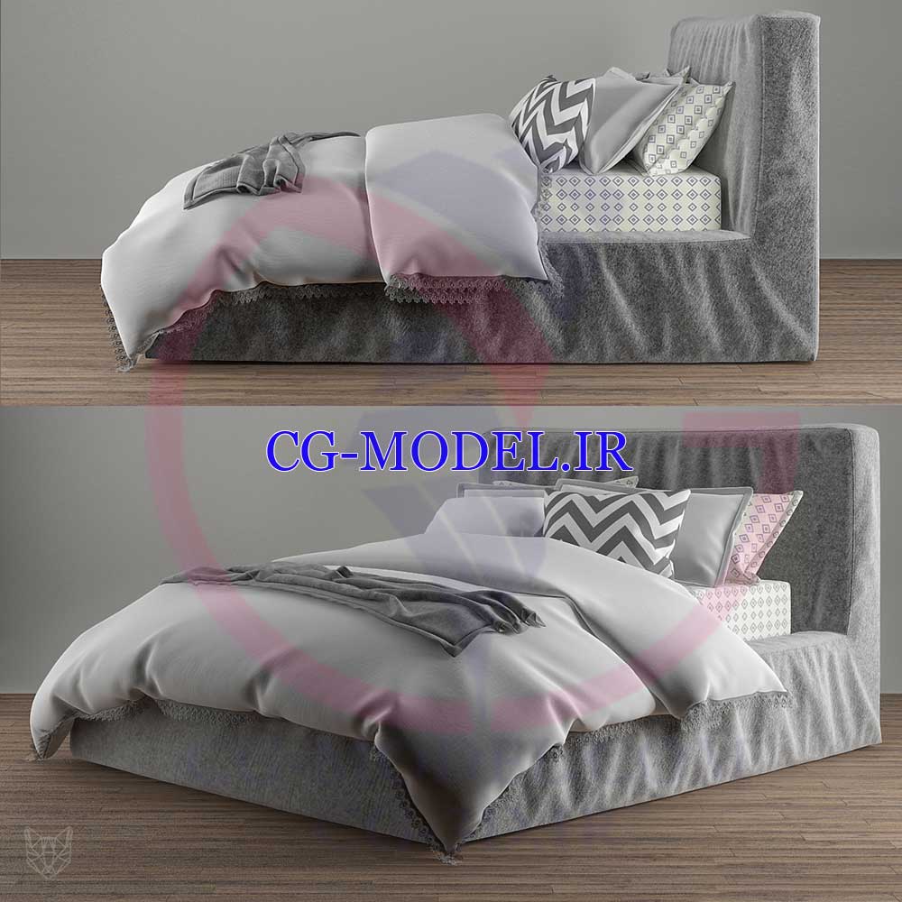 مدل سه بعدی تختخواب