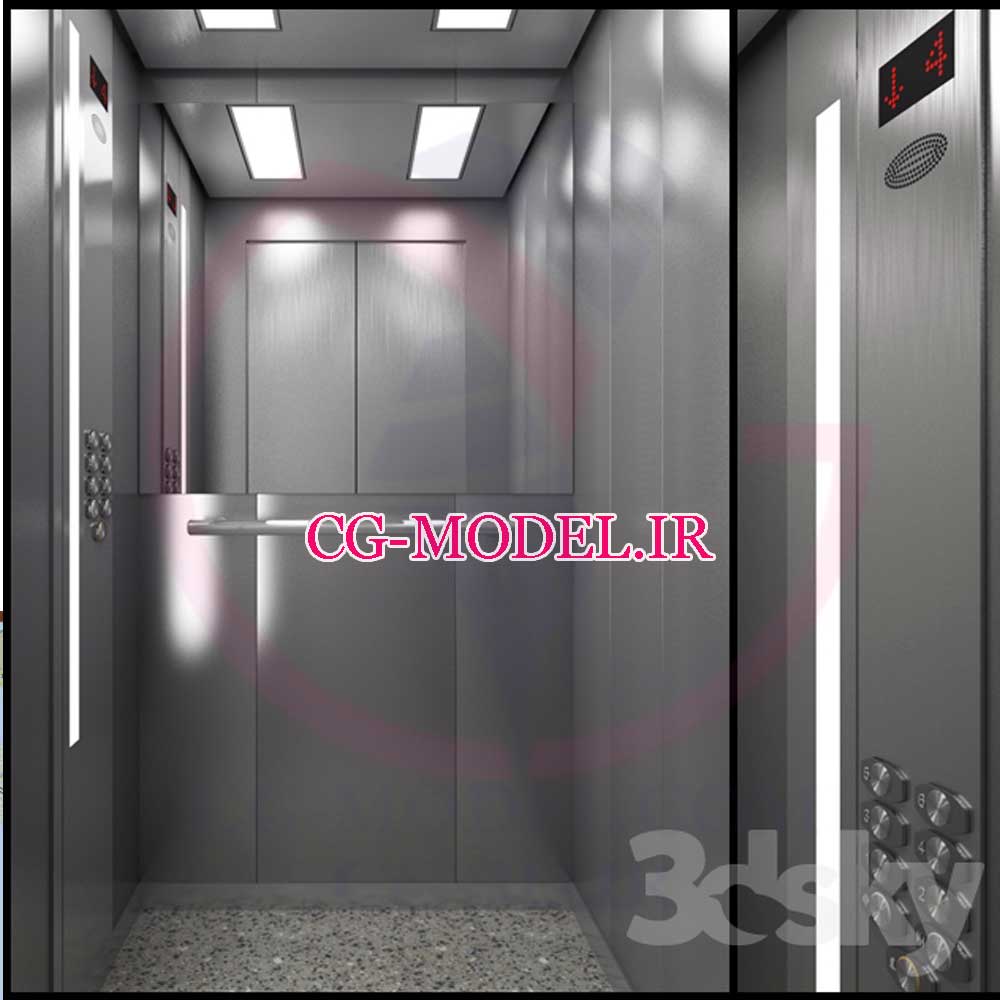 مدل سه بعدی آسانسور 1