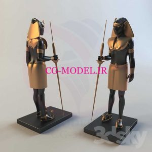 مدل سه بعدی مجسمه مصری